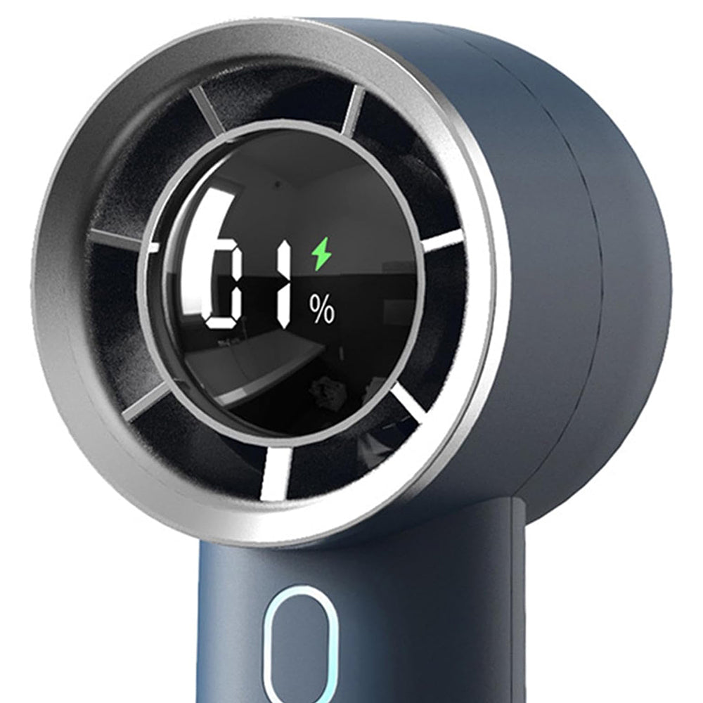 Techsuit - Handheld Fan (HX130) - Digital Display, Ultra Silent, 1200mAh - Blue