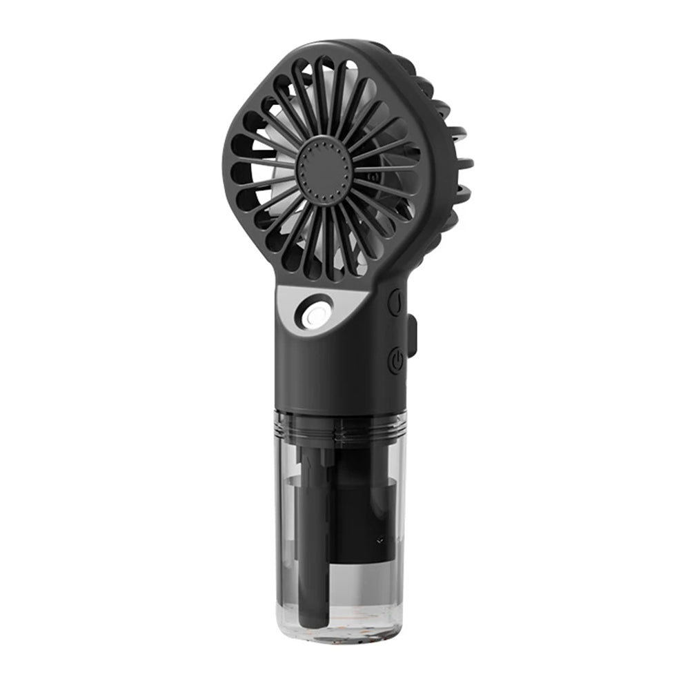 Techsuit - Handheld Fan (G10) - Portable, with Humidifier, Four Speeds, USB - Black