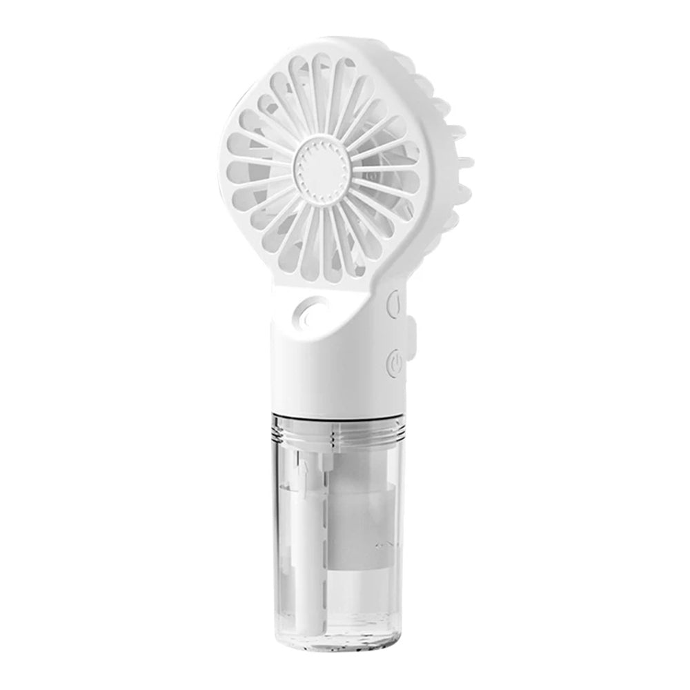 Techsuit - Handheld Fan (G10) - Portable, with Humidifier, Four Speeds, USB - White