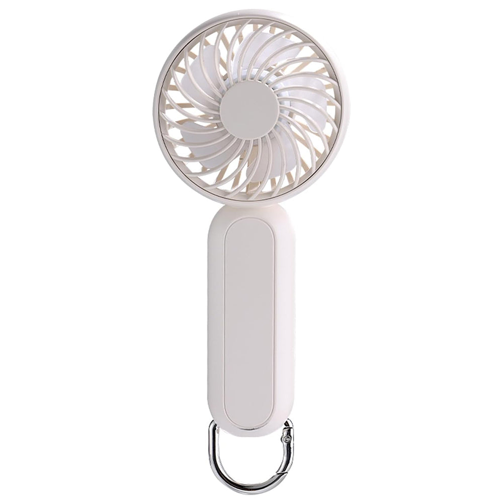 Techsuit - Handheld Fan (A217) - USB Rechargeable, Three Speeds, 1200mAh - Light Beige