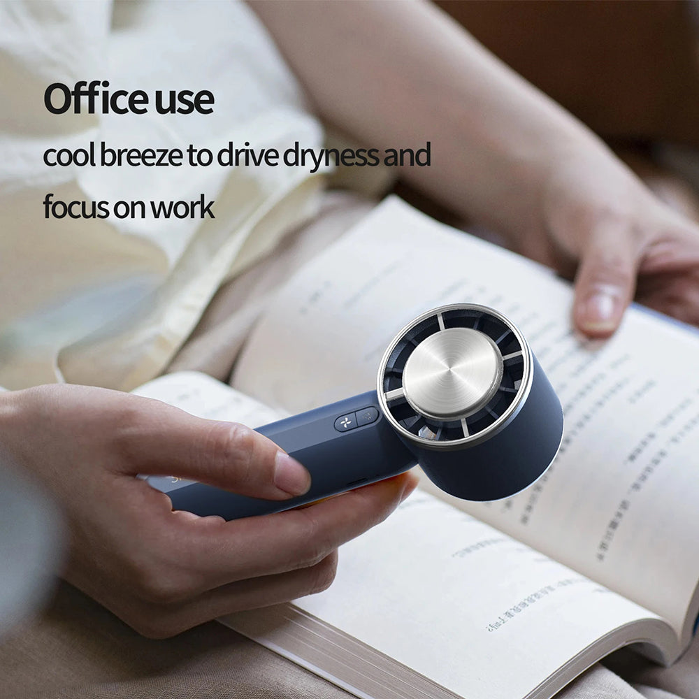 Techsuit - Handheld Fan (HX138) - Portable, Rechargeable, Three Speeds, with Flashlight, 1200mAh - White