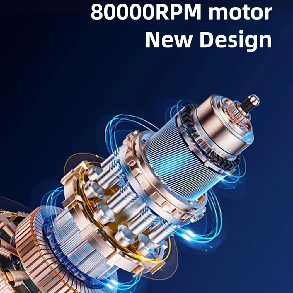 Techsuit - Premium Handheld Fan (FS15) - Multifunctional, Portable, Adjustable, 80000rpm, Rechargeable, 4500mAh - White