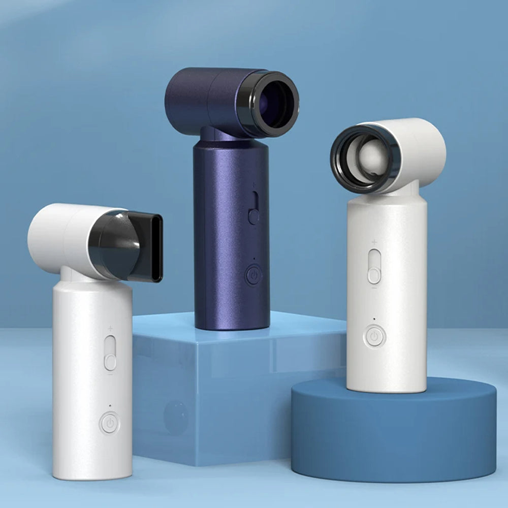 Techsuit - Premium Handheld Fan (FS15) - Multifunctional, Portable, Adjustable, 80000rpm, Rechargeable, 4500mAh - Light Green