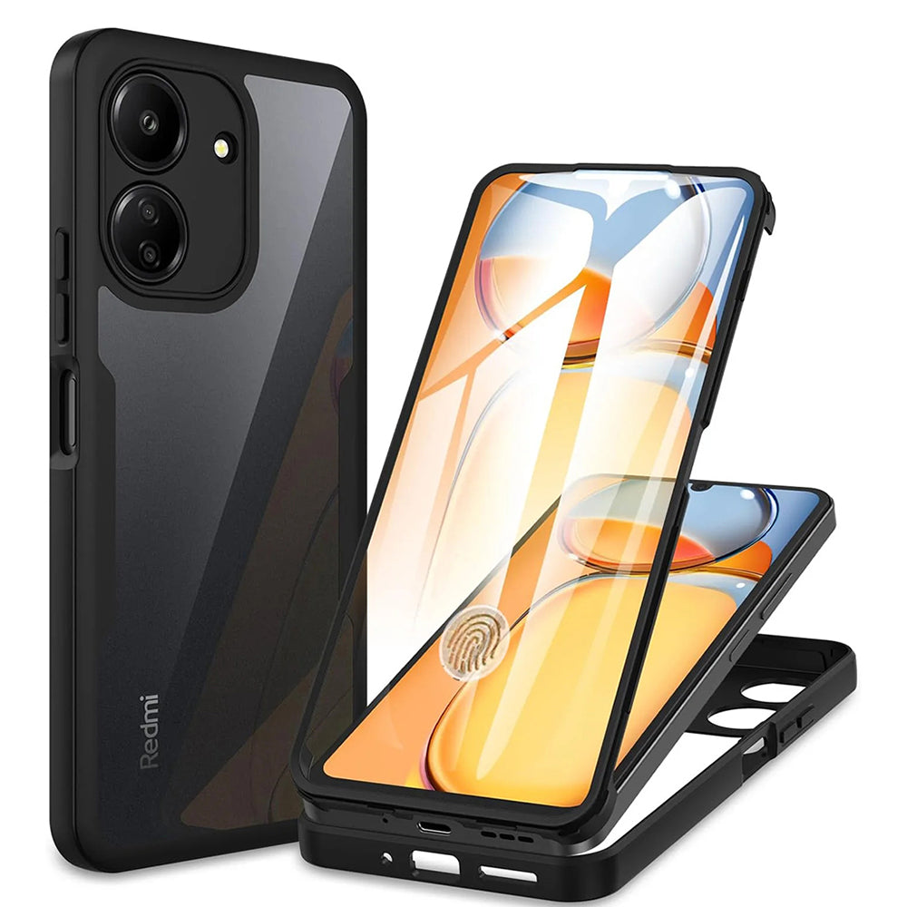 Techsuit - ColorVerse 360 Series + Screen Protector - Xiaomi Redmi 13C 4G / Poco C65 - Black