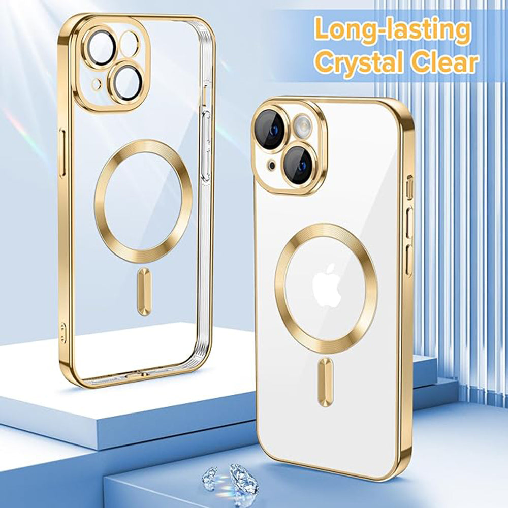 Techsuit - Luxury Crystal MagSafe - iPhone 15 - Gold