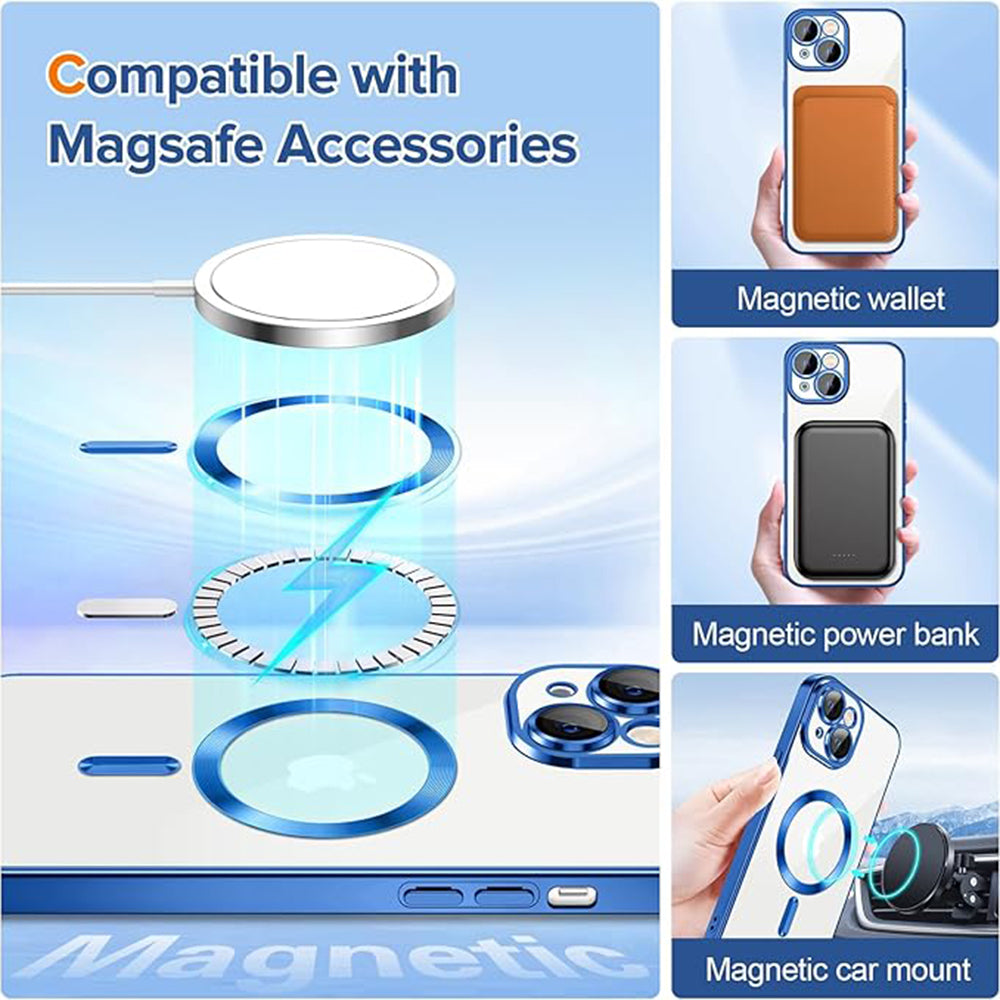 Techsuit - Luxury Crystal MagSafe - iPhone 15 - Deep Blue