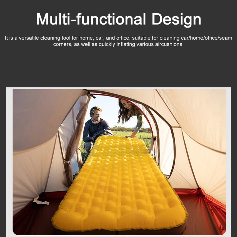 Techsuit - Mini Super Jet Fan (X3) - Wireless, for Cleaning, 3000mAh, 130000RPM - Black