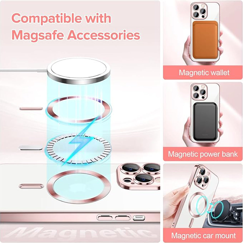 Techsuit - Luxury Crystal MagSafe - iPhone 12 Pro - Pink