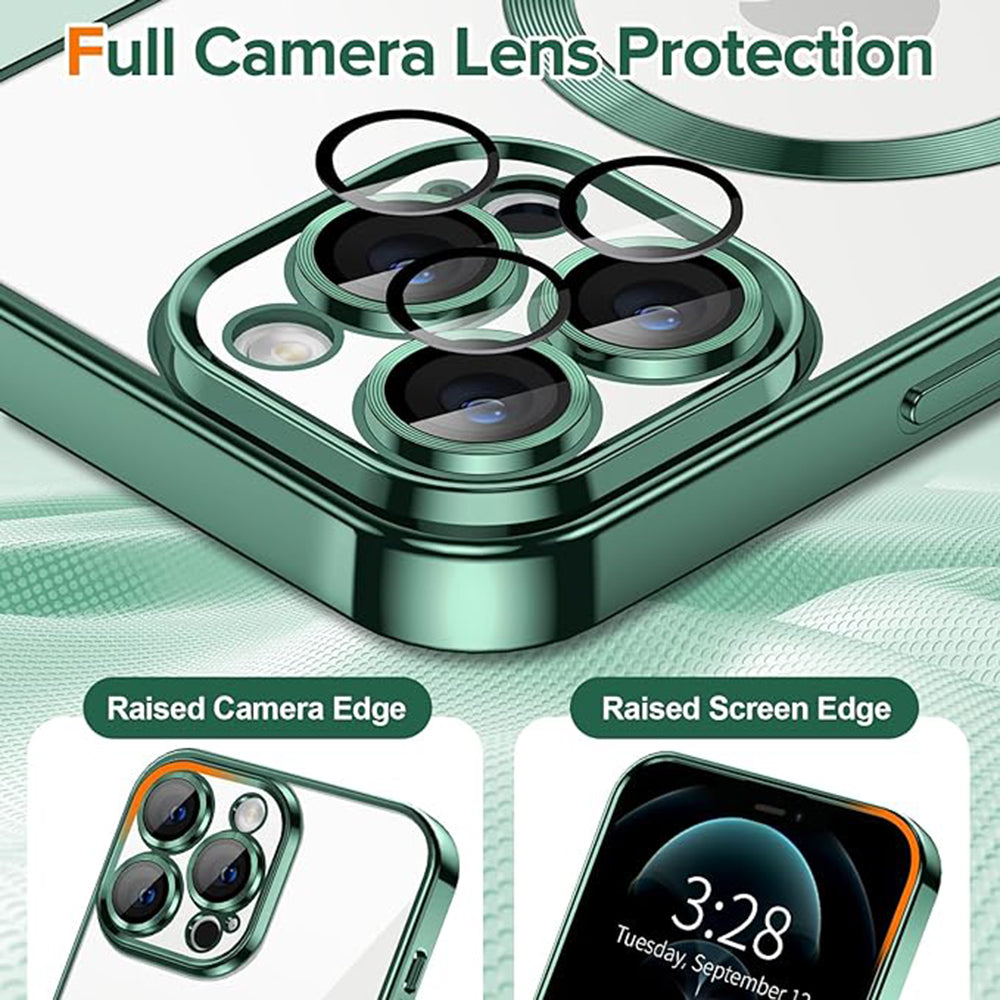 Techsuit - Luxury Crystal MagSafe - iPhone 12 Pro Max - Deep Green