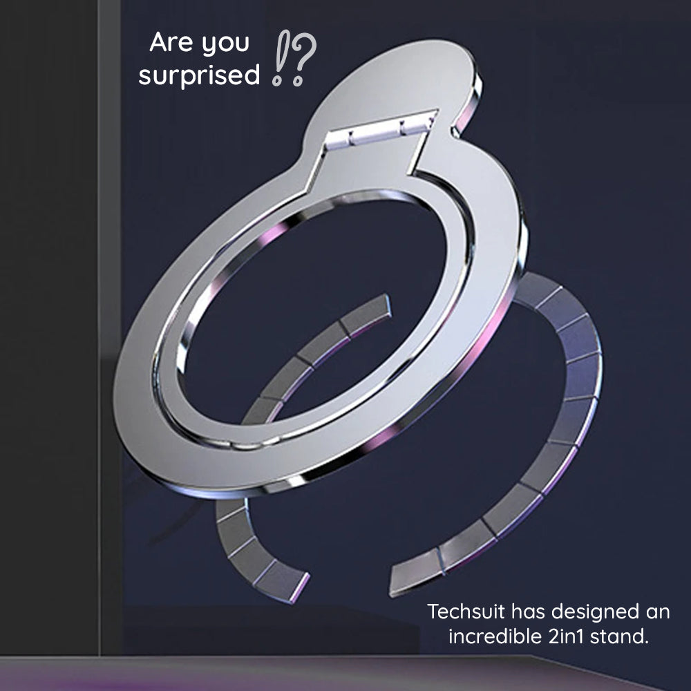 Techsuit - MagSafe Phone Ring (MPR4) - Round Shape, Aluminium Alloy - Blue