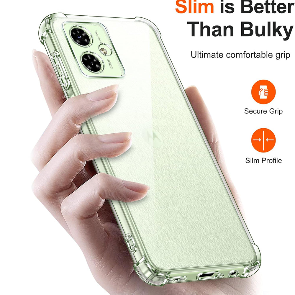 Techsuit - Shockproof Clear Silicone - Motorola Moto G54 Power Edition / G64 - Clear