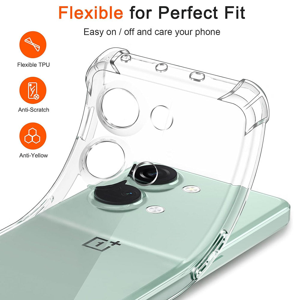 Techsuit - Shockproof Clear Silicone - OnePlus Nord 3 - Clear