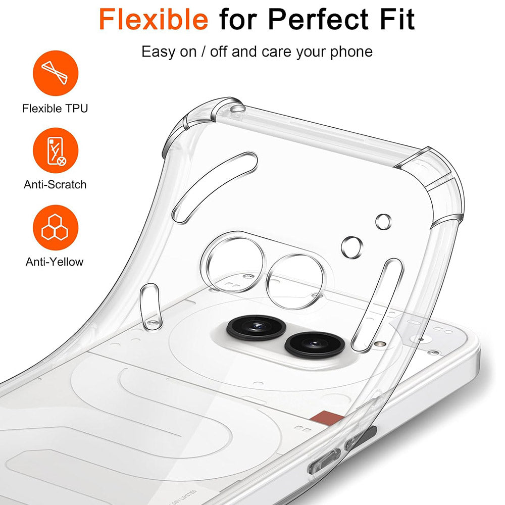 Techsuit - Shockproof Clear Silicone - Nothing Phone (2a) / (2a) Plus - Clear