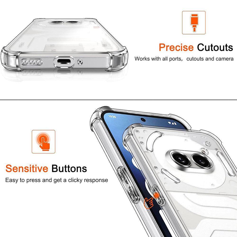 Techsuit - Shockproof Clear Silicone - Nothing Phone (2a) / (2a) Plus - Clear