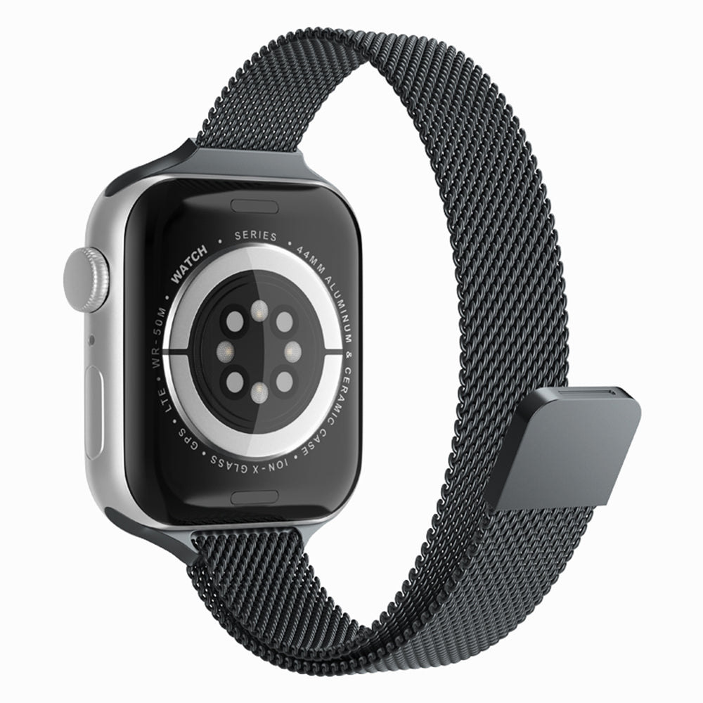 Techsuit - Watchband (W034) - Apple Watch 1/2/3/4/5/6/7/8/9/10/11/SE/SE 2/SE 3 (38/40/41/42mm) - Black