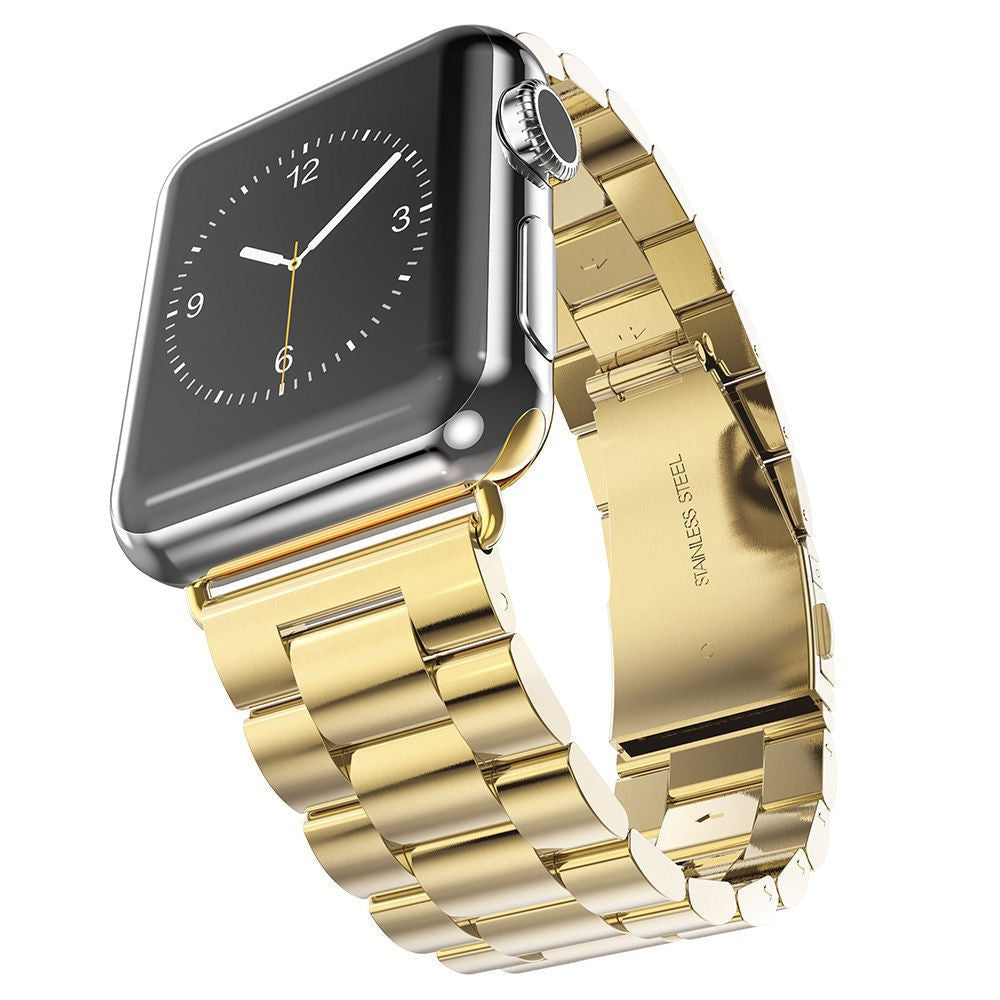 Techsuit - Watchband (W036) - Apple Watch 1/2/3/4/5/6/7/8/9/10/11/SE/SE 2/SE 3/Ultra/Ultra 2/Ultra 3 (42/44/45/46/49mm) - Gold