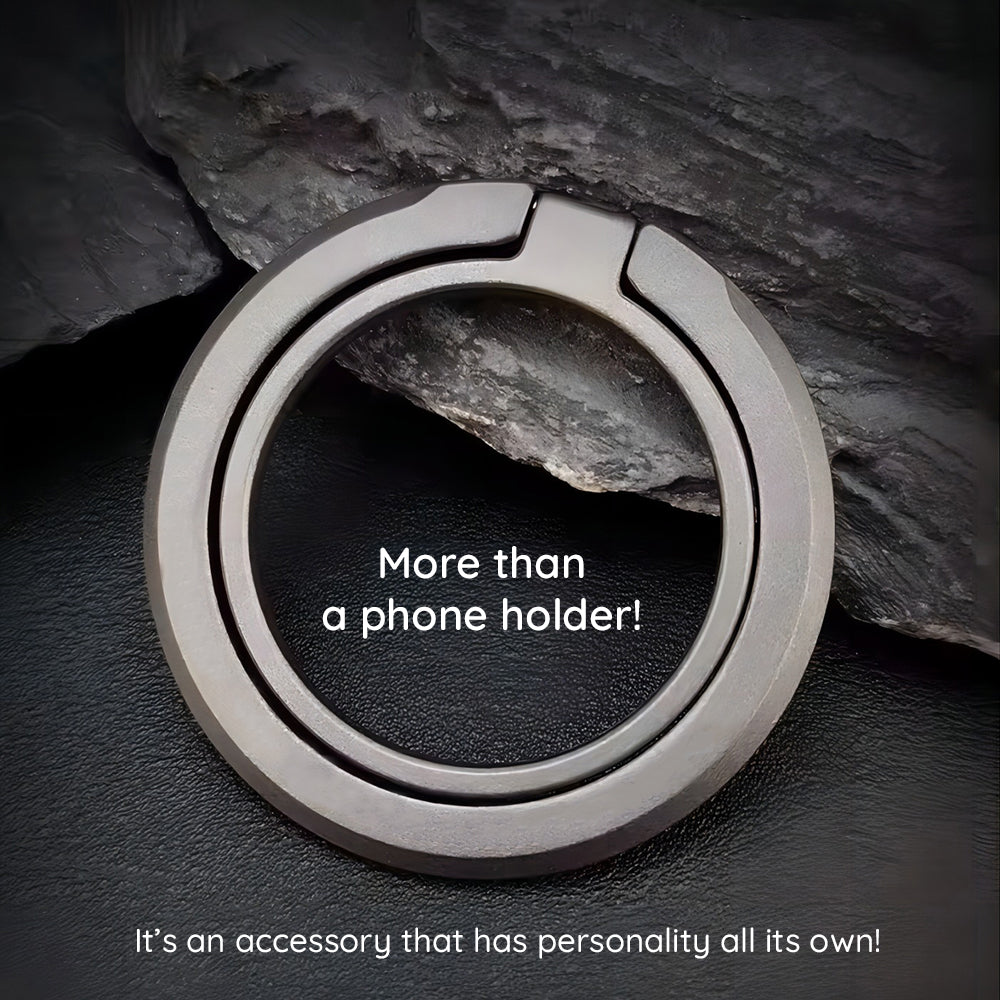 Techsuit - MagSafe Phone Ring (MPR3) - Round Shape, Aluminium Alloy, 3M - White