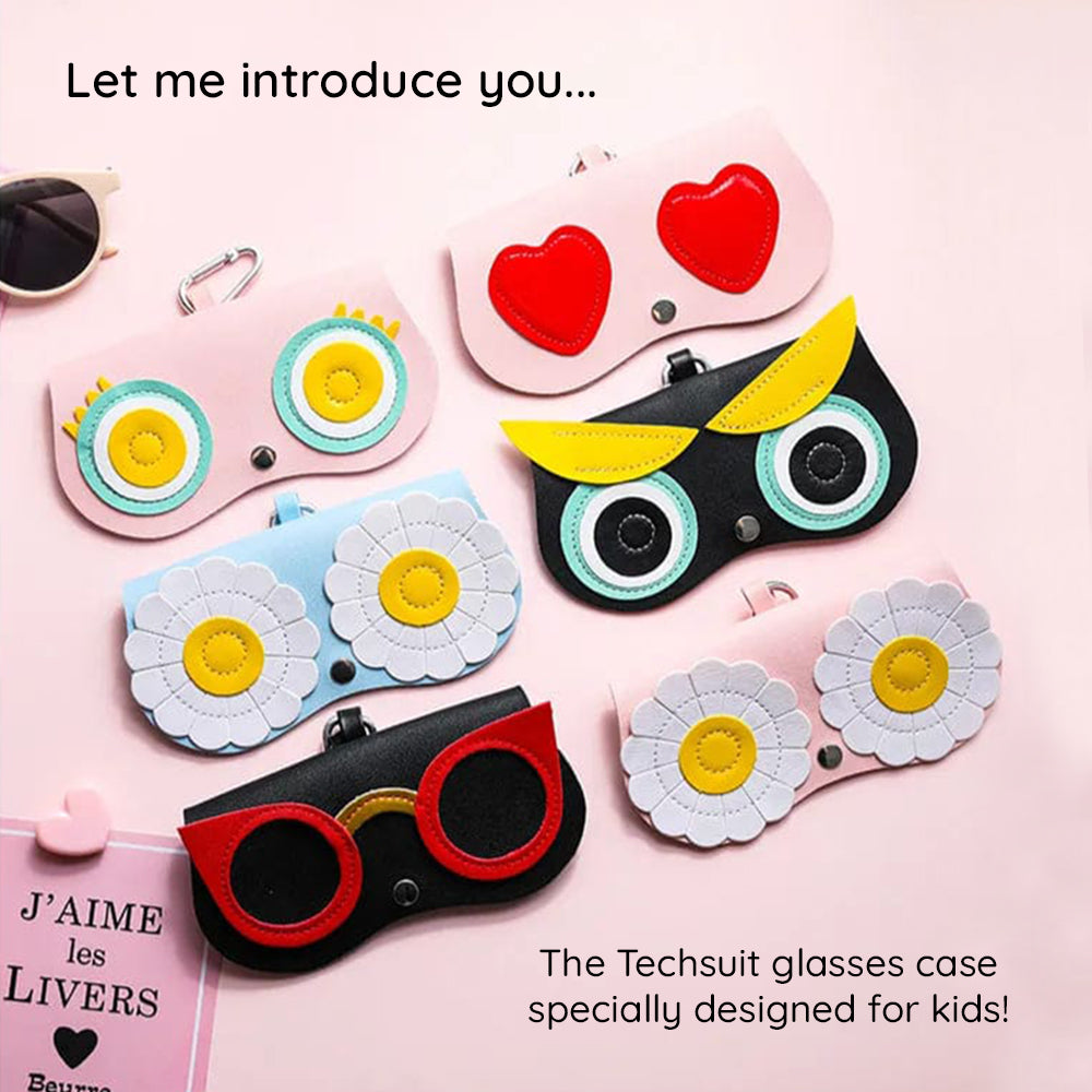 Techsuit - Glasses Case (ETFA2) - Modern Design, 174 x 76mm - Pink