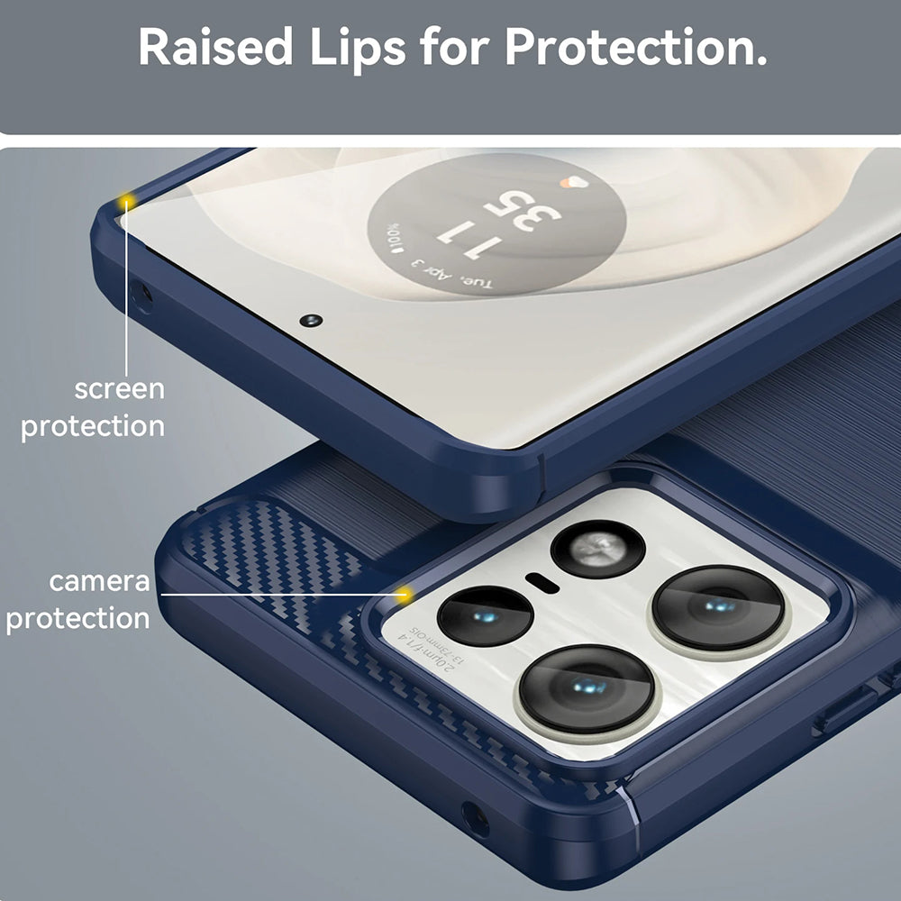 Techsuit - Carbon Silicone - Motorola Edge 50 Pro - Black