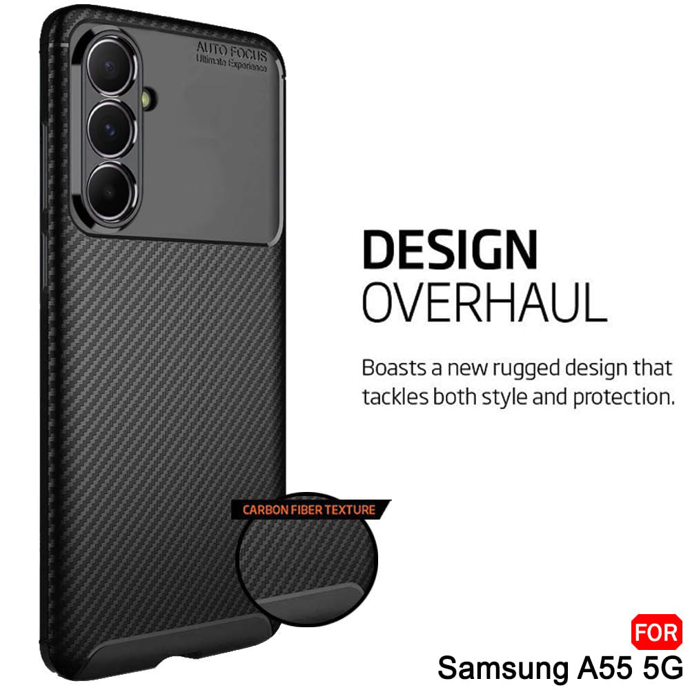 Techsuit - CarbonFiber - Galaxy A35 5G - Black