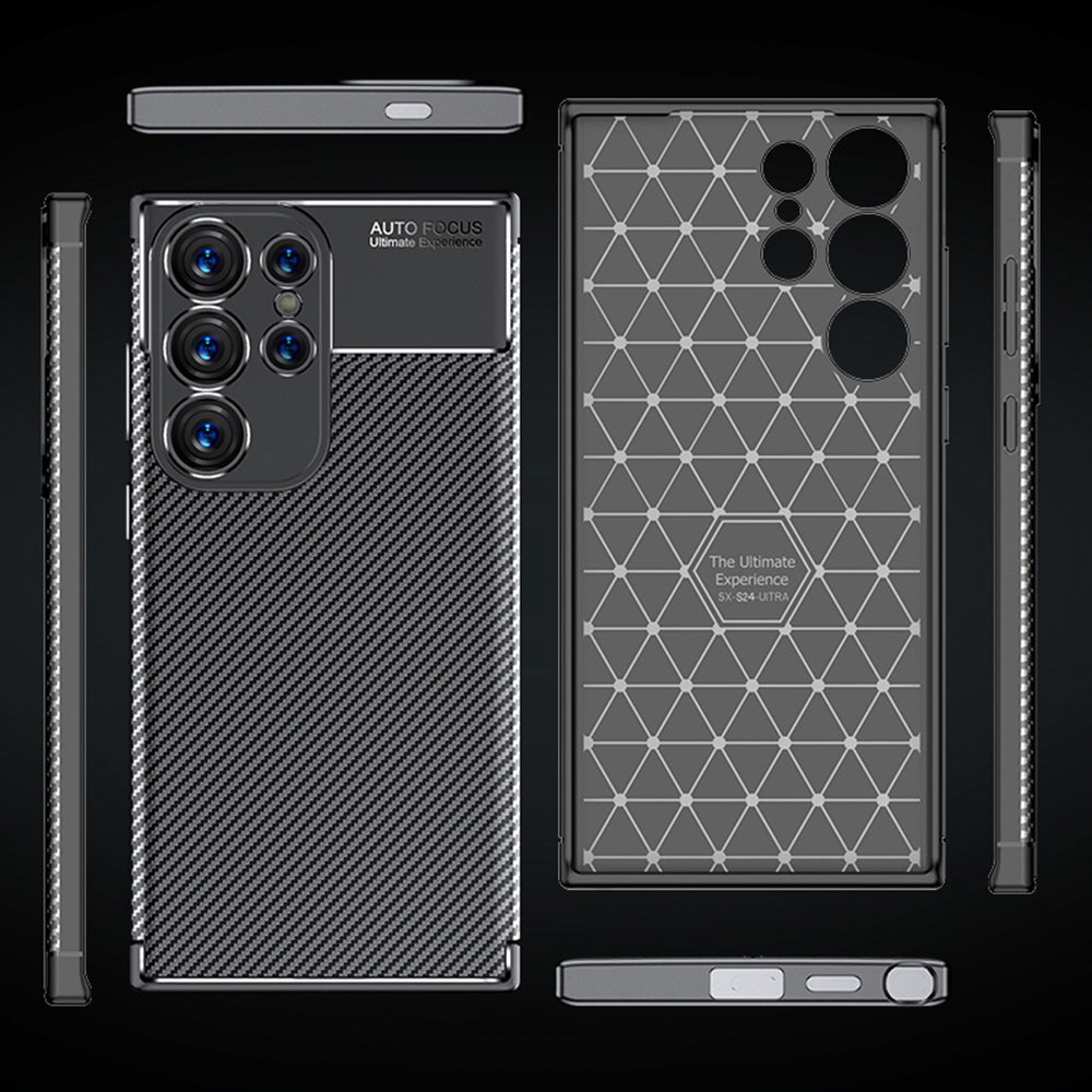 Techsuit - CarbonFiber - Galaxy S24 Ultra - Black