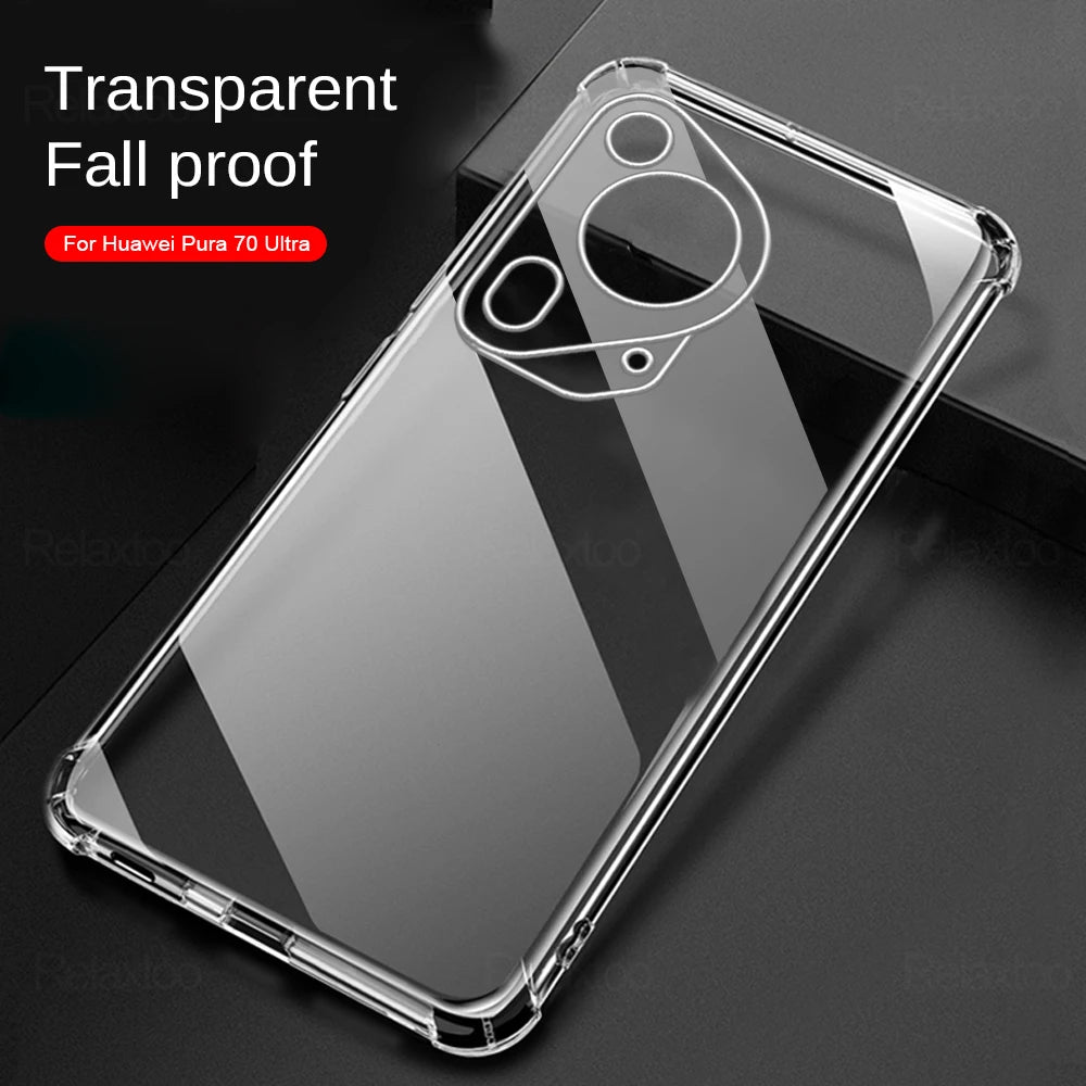 Techsuit - Shockproof Clear Silicone - Huawei Pura 70 Ultra - Clear