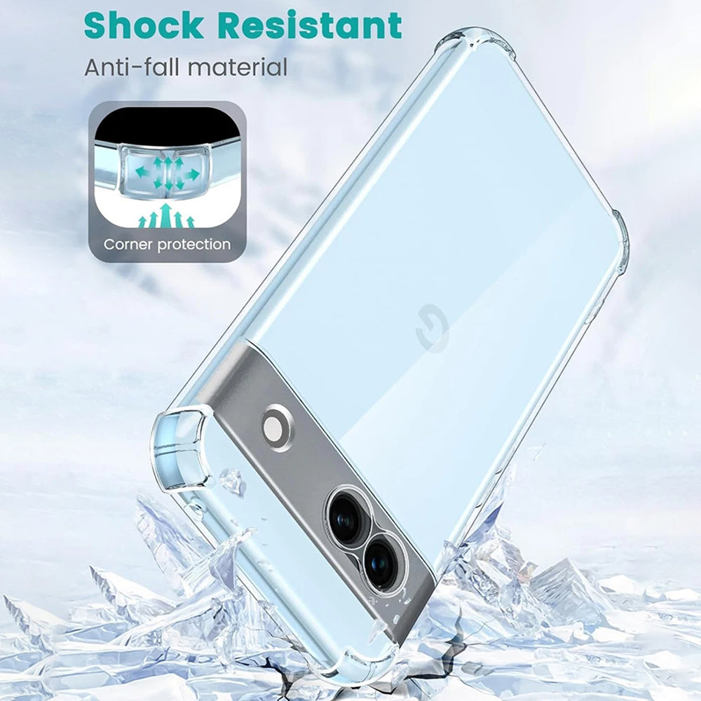 Techsuit - Shockproof Clear Silicone - Google Pixel 9 Pro - Clear