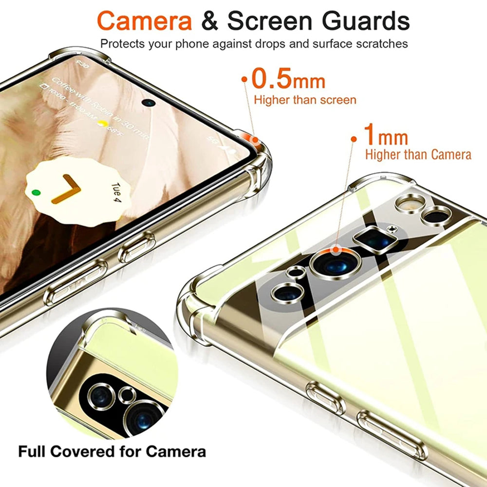 Techsuit - Shockproof Clear Silicone - Google Pixel 9 Pro XL - Clear