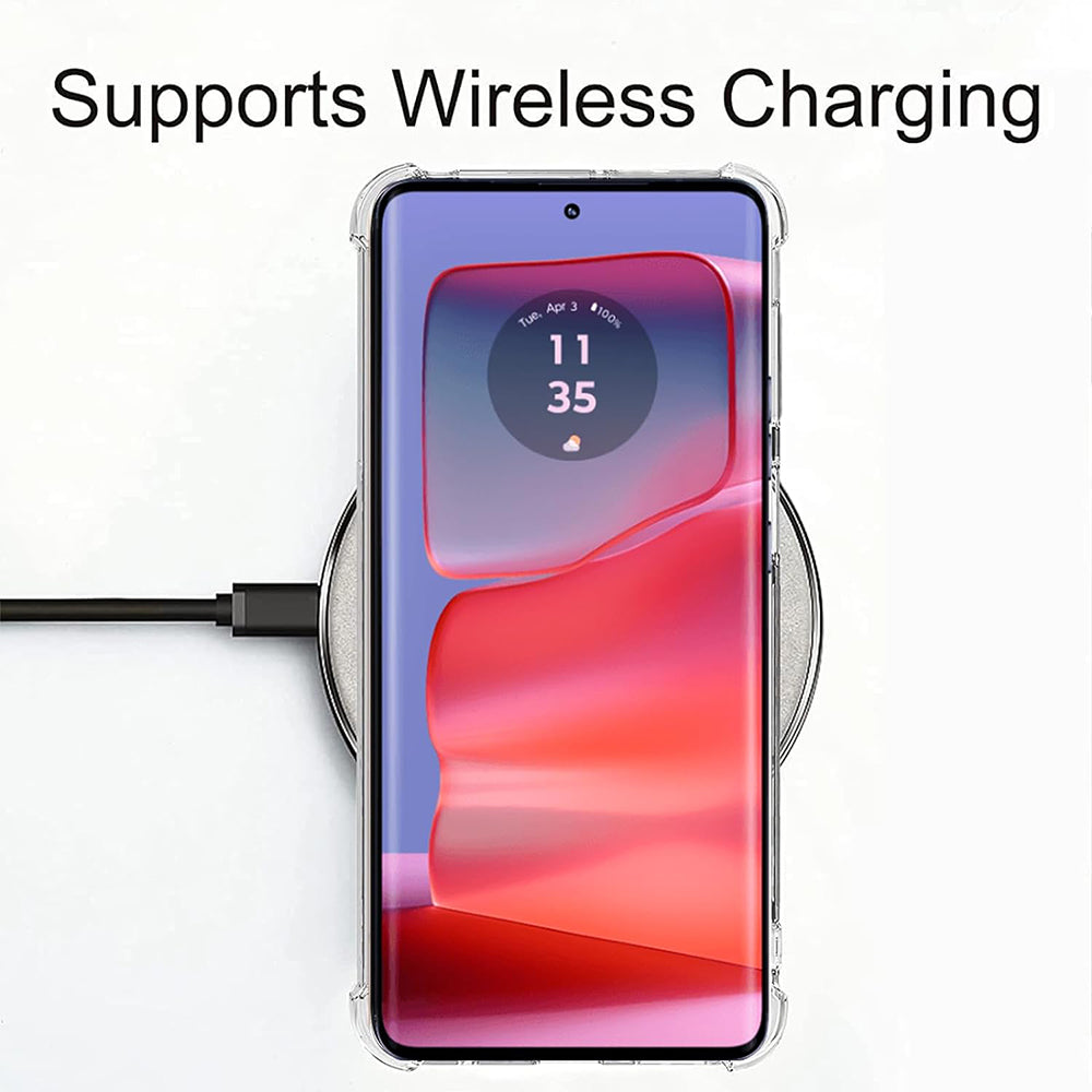 Techsuit - Shockproof Clear Silicone - Motorola Edge 50 Pro - Clear