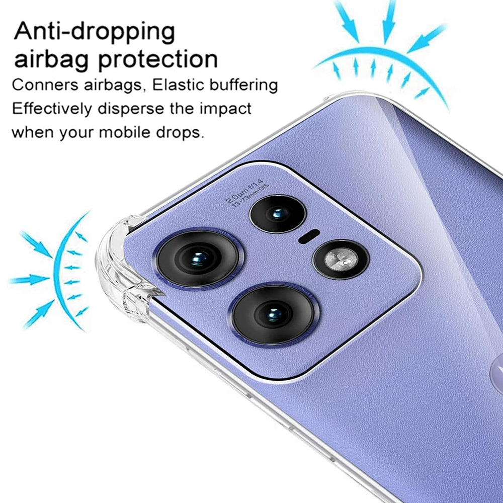 Techsuit - Shockproof Clear Silicone - Motorola Edge 50 Pro - Clear