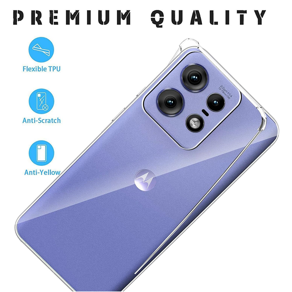Techsuit - Shockproof Clear Silicone - Motorola Edge 50 Pro - Clear