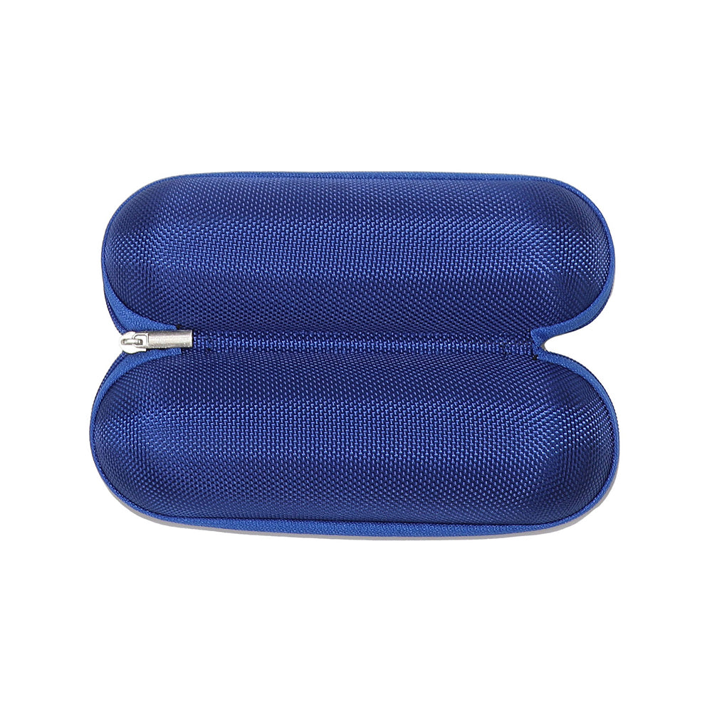 Techsuit - Glasses Case (ETOV2) - with Zipper, Eco Leather, 160 x 48 x 45mm - Blue