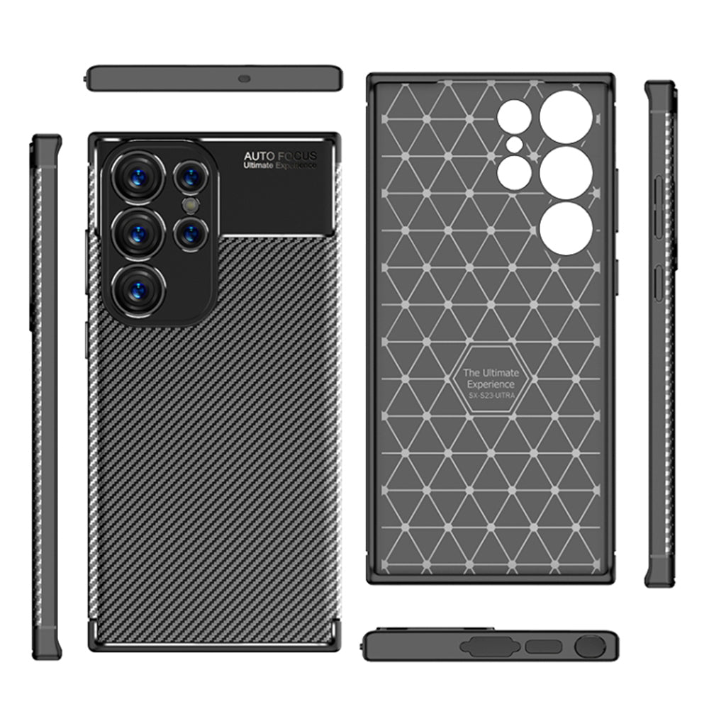 Techsuit - CarbonFiber - Galaxy S23 Ultra - Black