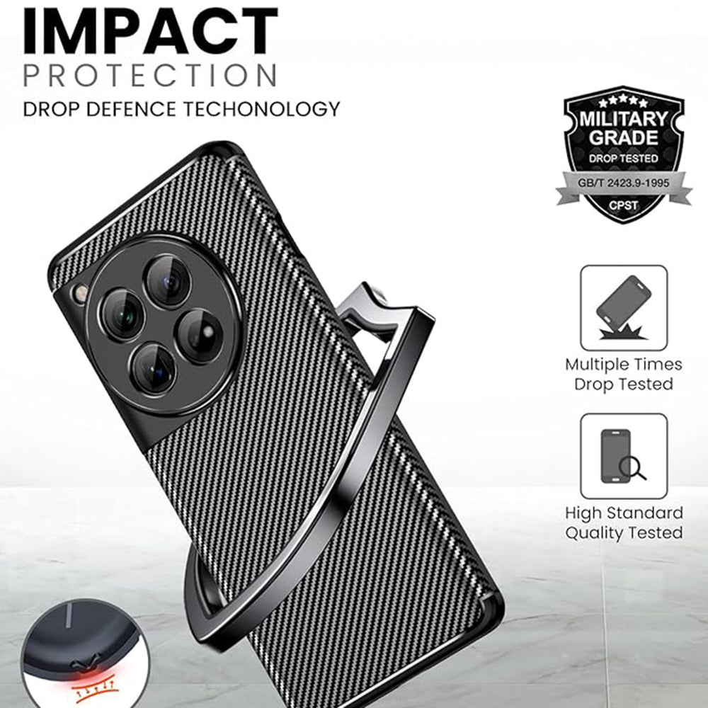 Techsuit - CarbonFiber - OnePlus 12 - Black