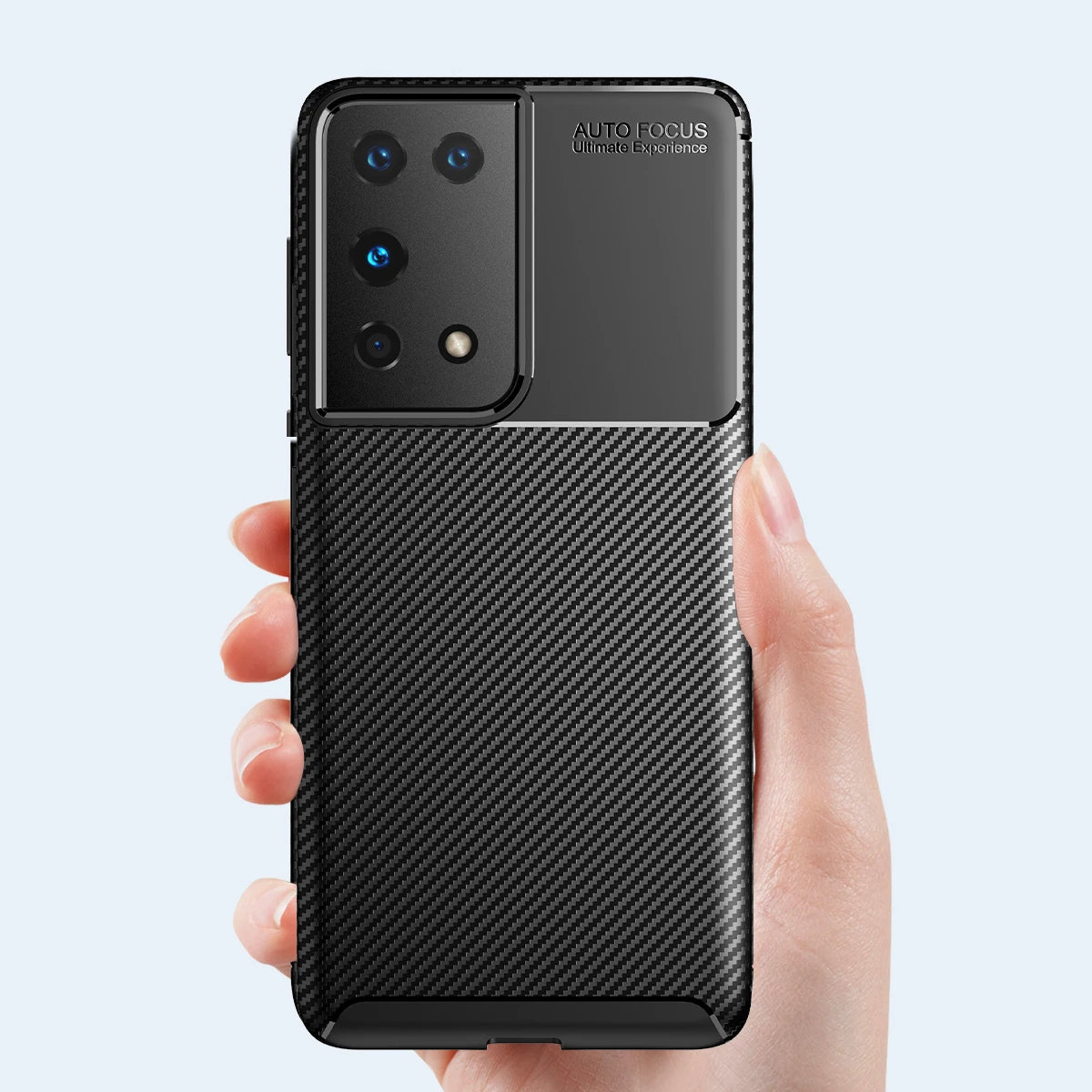 Techsuit - CarbonFiber - Galaxy S21 Ultra 5G - Black