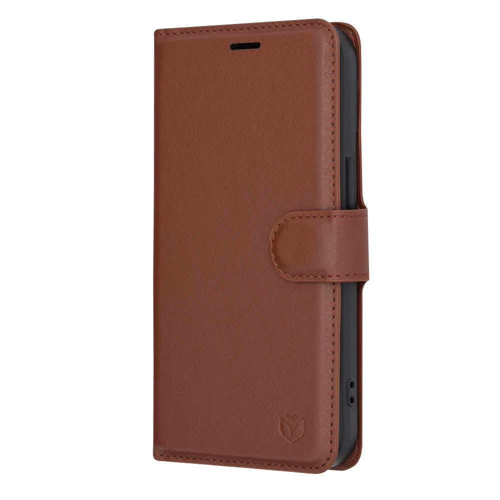 Techsuit - Leather Folio - iPhone 15 - Brown