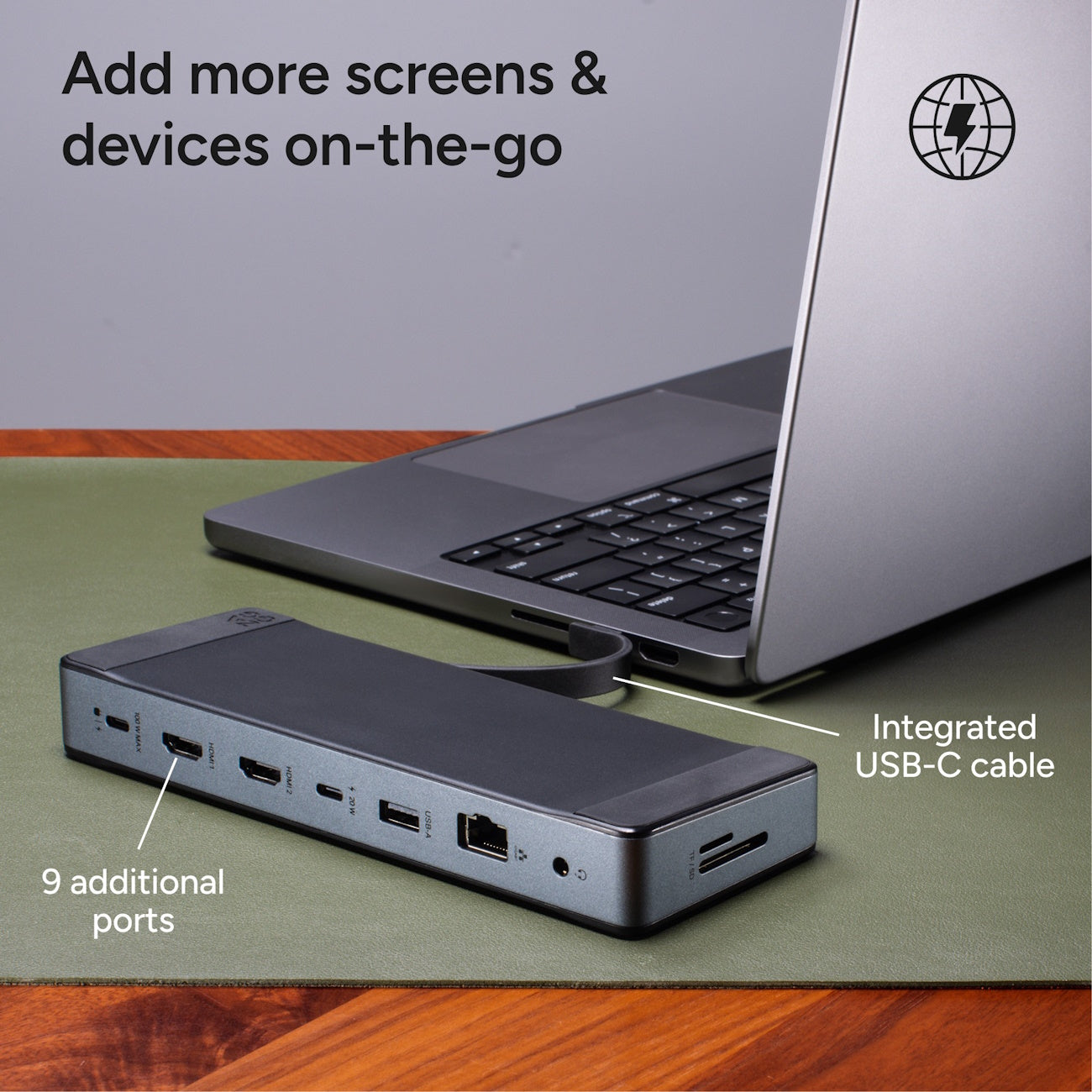 ZAGG 9-Port Hub Workstation (Γκρι/Μαύρο)