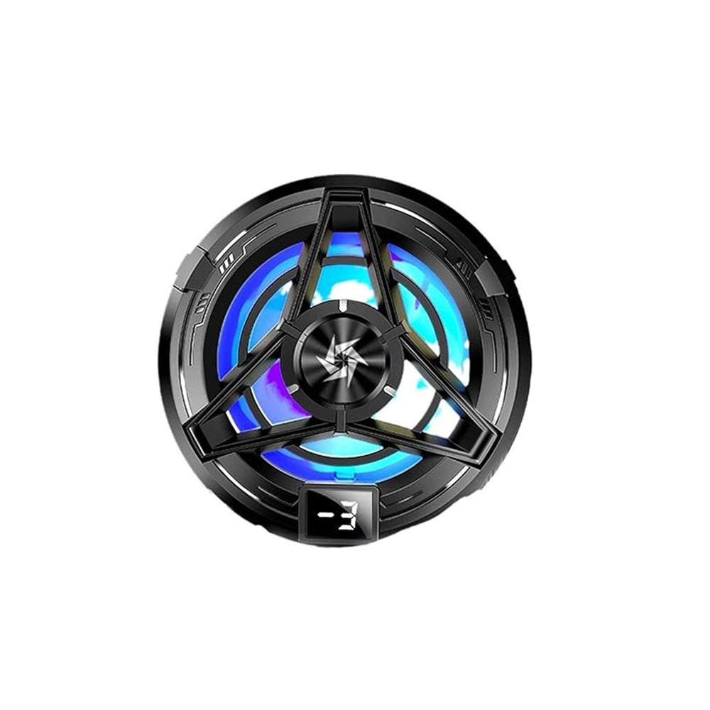 Techsuit - Phone Cooler (SL17) - Magnetic, Temperature Display, Lights, Fast Cooling, Hydraulic Noise Reduction - Black