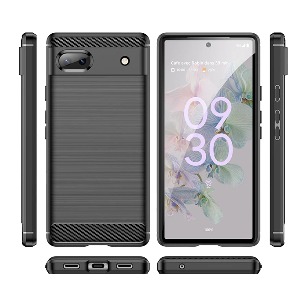 Techsuit - Carbon Silicone - Google Pixel 6a - Black