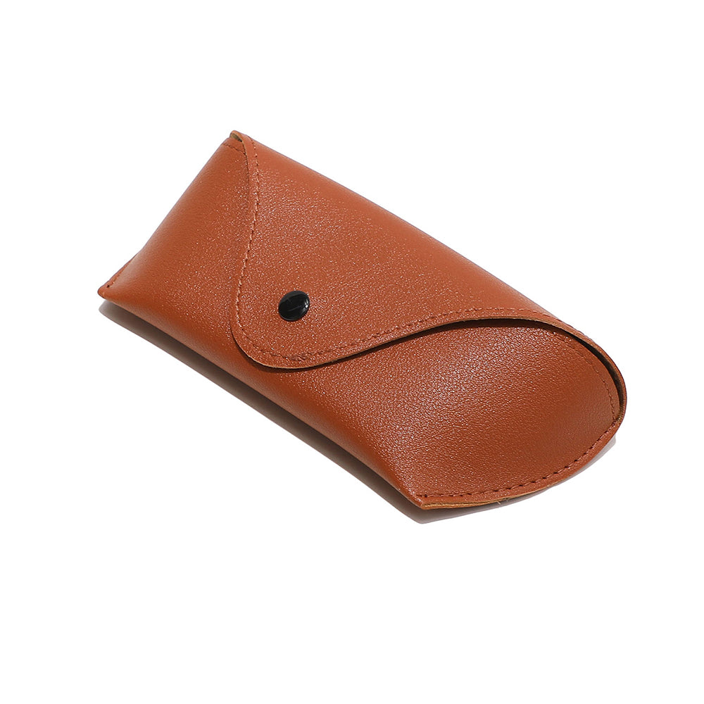Techsuit - Glasses Case (ETPU2) - Eco Leather, 167 x 70 x 40mm - Brown