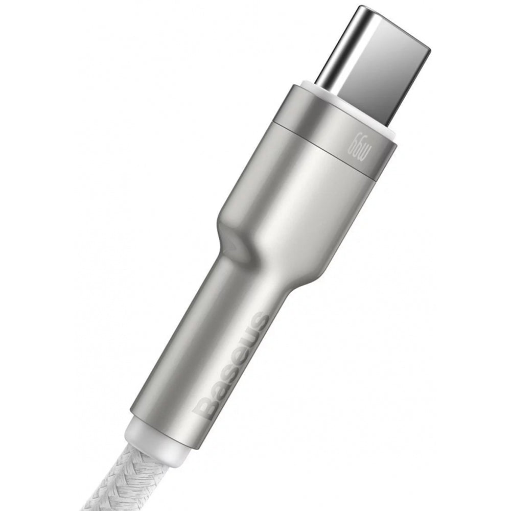 Baseus - Data Cable Cafule Series Metal (CAKF000102) - USB to Type-C Fast Charging, 66W, 6A, 1m - White