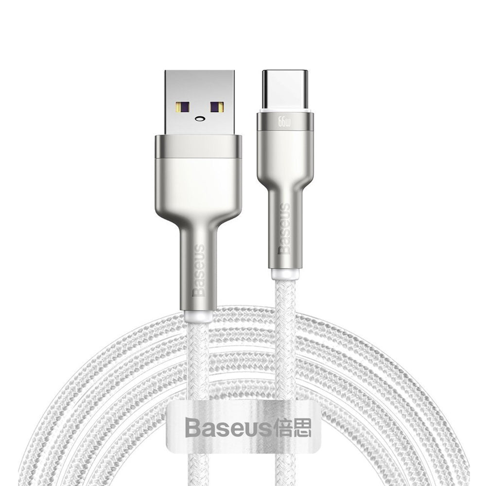 Baseus - Data Cable Cafule Series Metal (CAKF000202) - USB to Type-C 66W, 2m - White