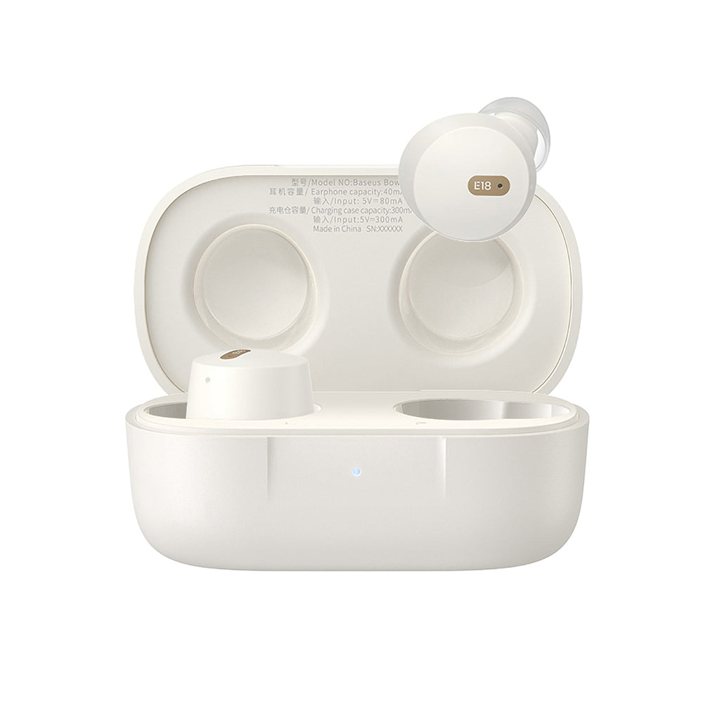 Baseus - Wireless Earbuds Bowie E18 (A00023800223-00) - Bluetooth 5.3, True Wireless, Call ENC, Waterproof - White