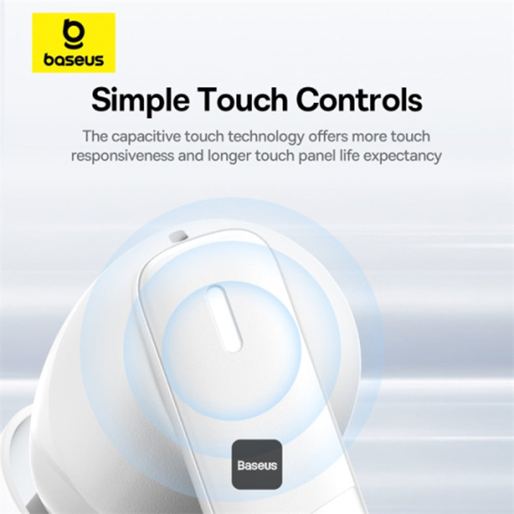 Baseus - Wireless Earbuds Bowie E20 (A00069700223-00) - Bluetooth 5.3, True Wireless, 2 ENC Mics, Powerful Bass, IPX5 - White