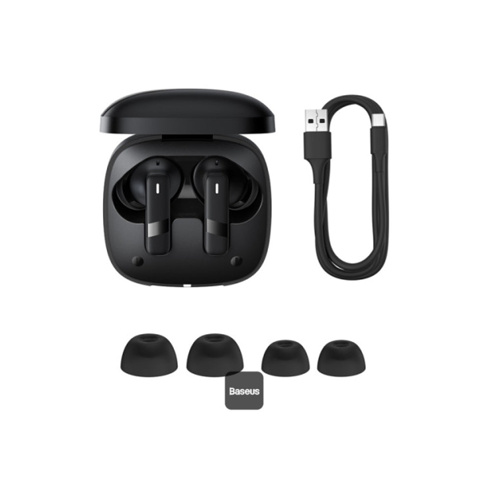 Baseus - Wireless Earbuds Bowie E20 (A00069700113-00) - Bluetooth 5.3, True Wireless, 2 ENC Mics, Powerful Bass, IPX5 - Black