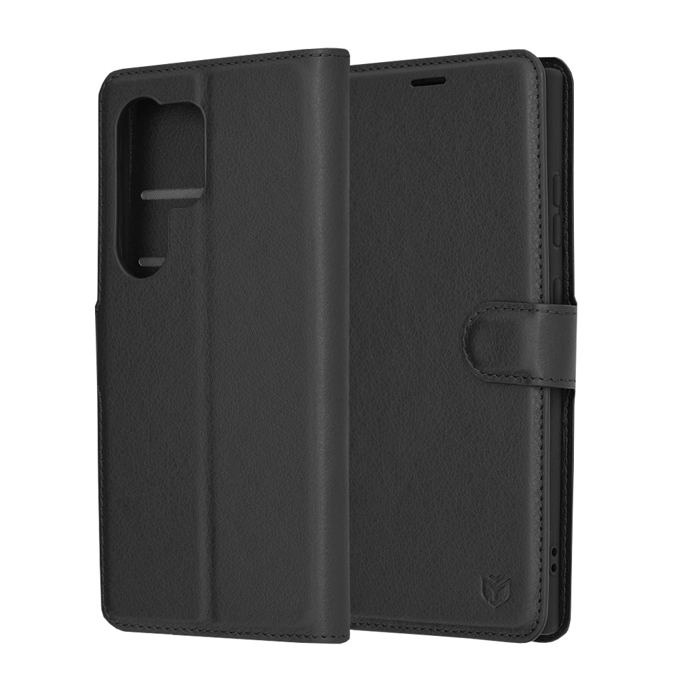 Techsuit - Leather Folio - Galaxy S24 Ultra - Black