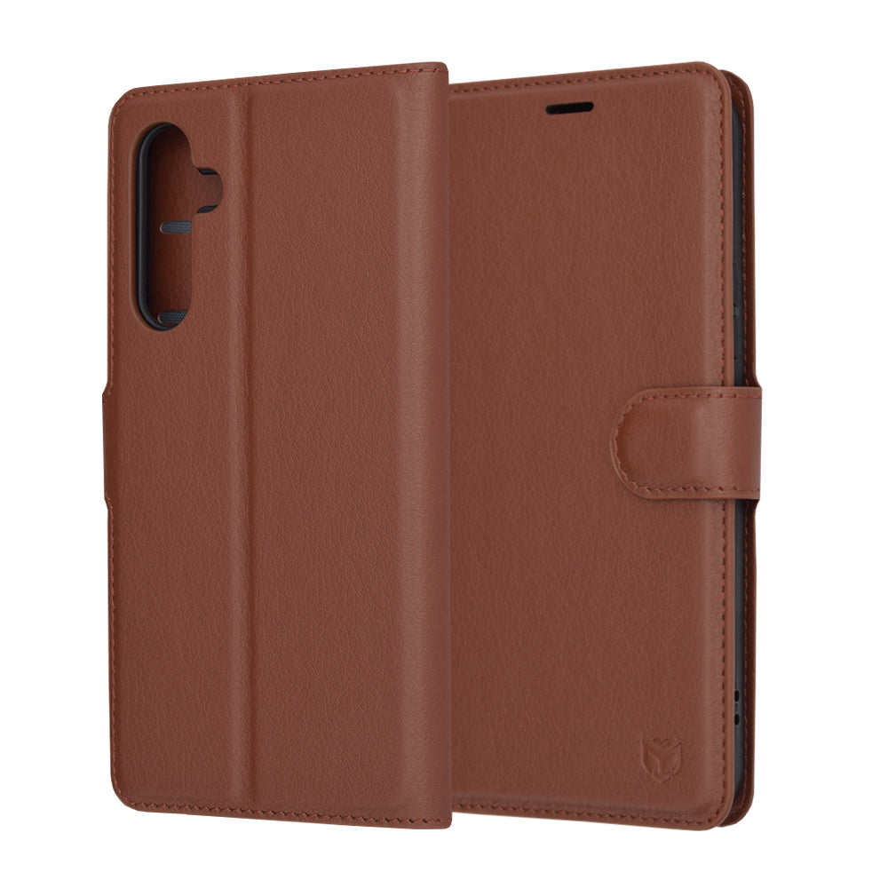 Techsuit - Leather Folio - Galaxy A54 - Brown
