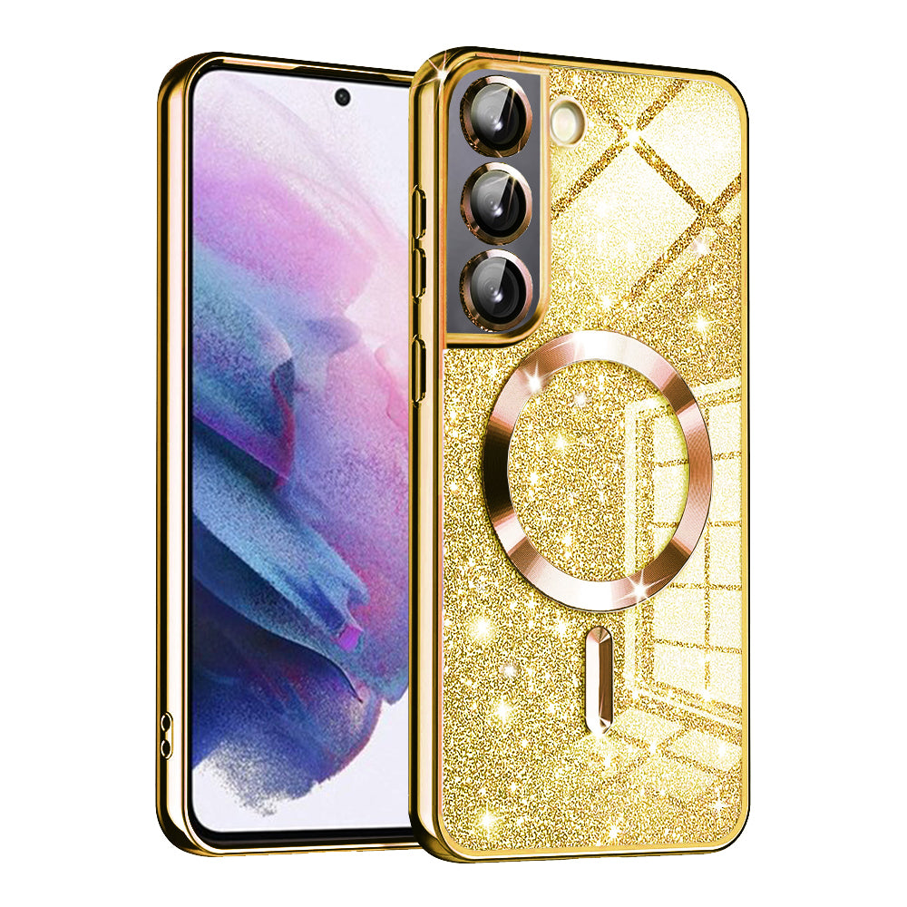 Techsuit - Luxury Glitter MagSafe - Samsung Galaxy S21 5G - Gold