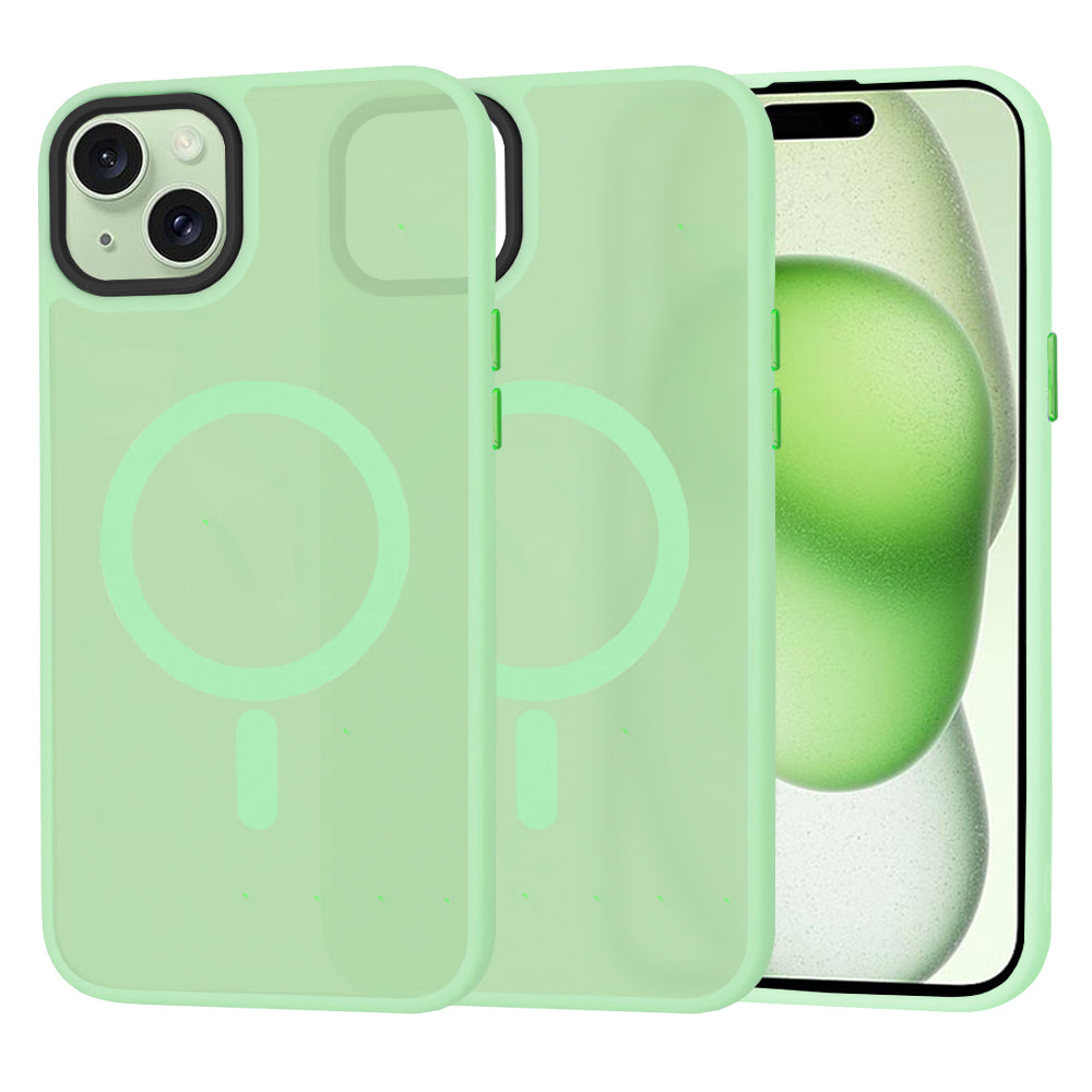 Techsuit - HaloFrostÂ MagSafe Series - iPhone 15 Plus - Light Green