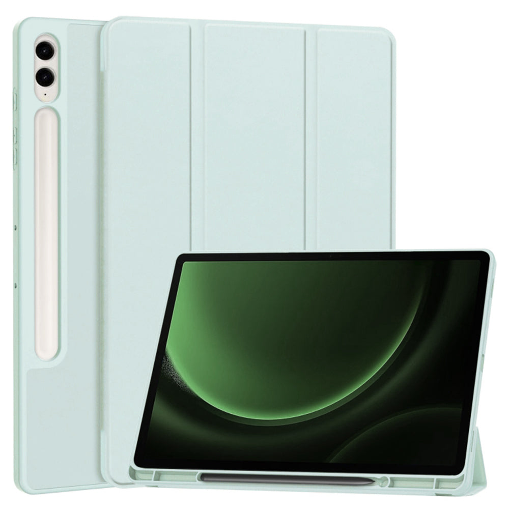 Techsuit - Flex Trifold (with Pencil Holder) - Samsung Galaxy Tab S9 FE Plus - Sky Blue